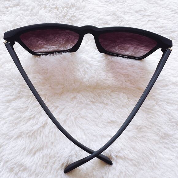 Ora Charcoal Angular Frame Sunglasses - Picture 9 of 11